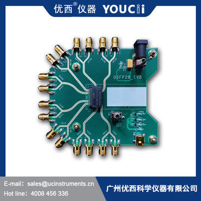 QSFP28 EVB SFP मूल्यांकन बोर्ड चार इनपुट और आउटपुट 10G से 32Gbps के साथ