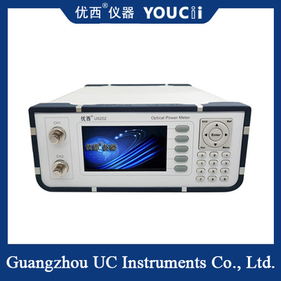 दोहरी चैनल फाइबर ऑप्टिकल पावर मीटर +10 ~ -65dBm 100 ~ 240V